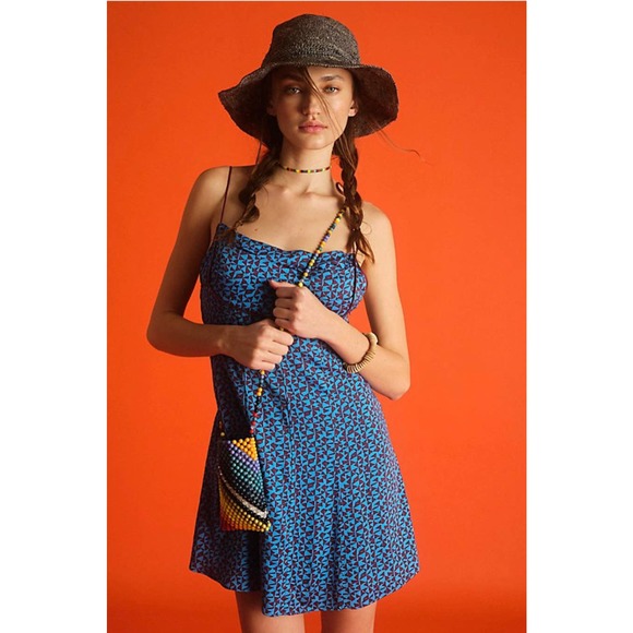 Free People Dresses & Skirts - Free People Women's Kai Mini Dress in Blue Combo Size Large